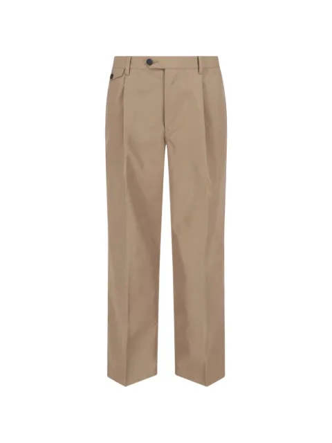 DUNST buttoned front-pleat trousers