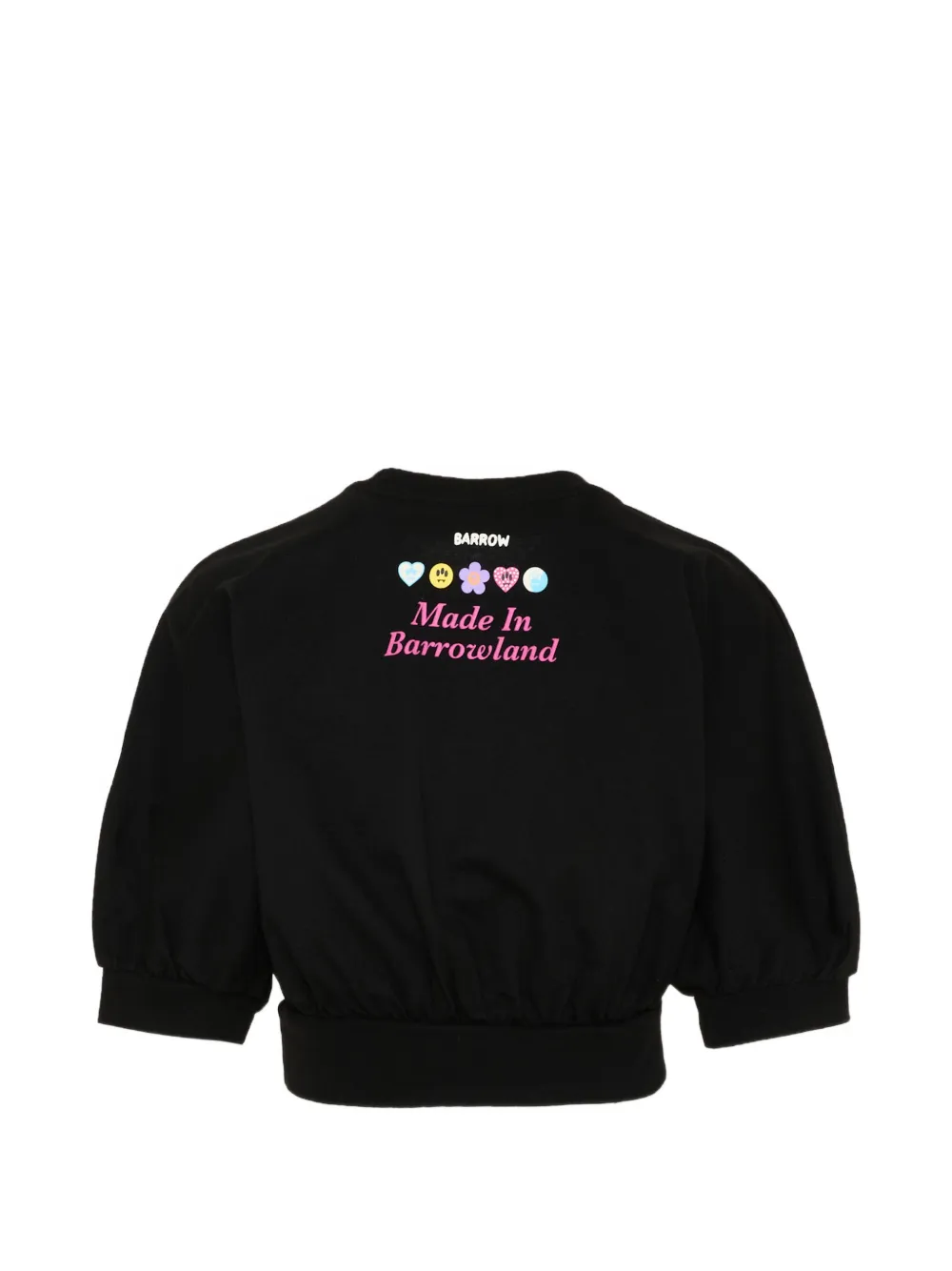 Barrow kids Heart Flower T-shirt Zwart