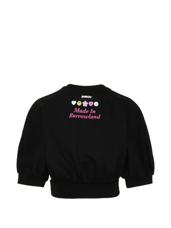 Barrow Kids ハートフラワー Tシャツ | ブラック | FARFETCH JP