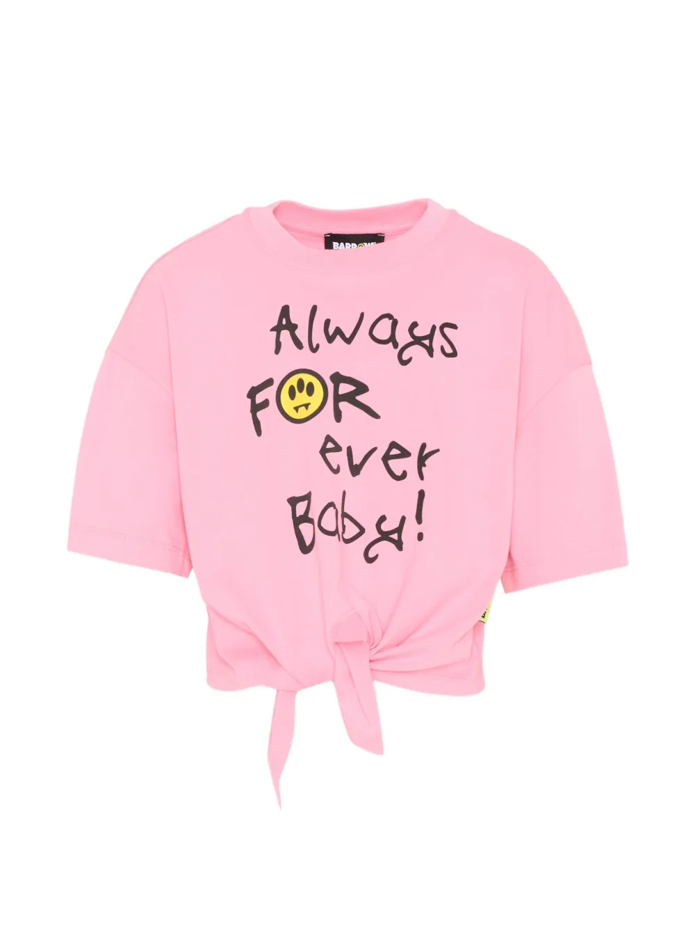Barrow kids printed short-sleeve T-shirt - Rosa