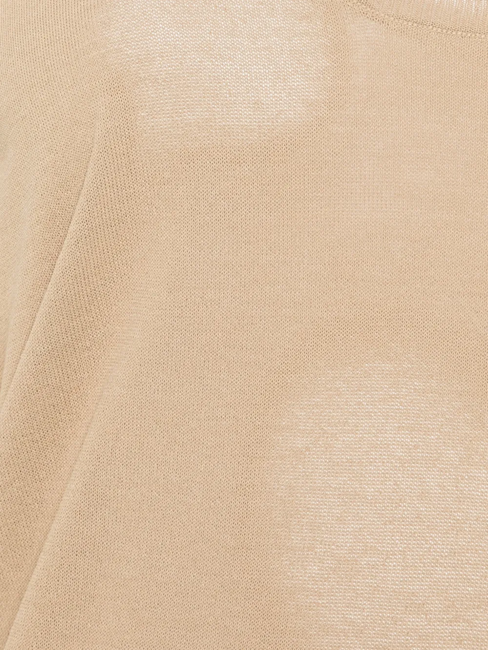 Petar Petrov Fijngebreide tanktop met diepe ronde hals Beige