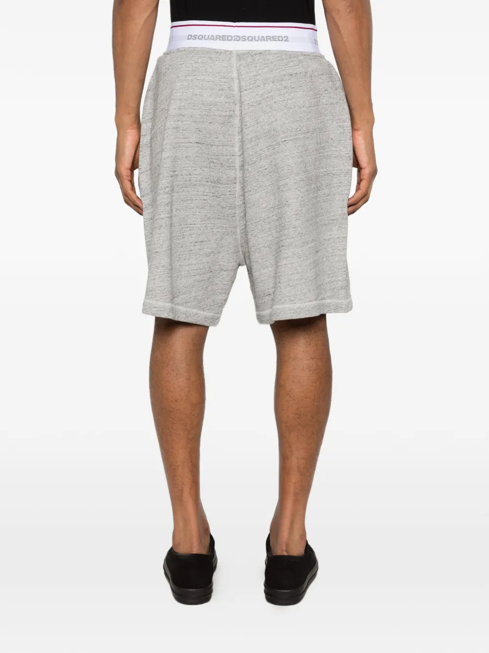 DSQUARED2 Shorts met logo tailleband Grijs