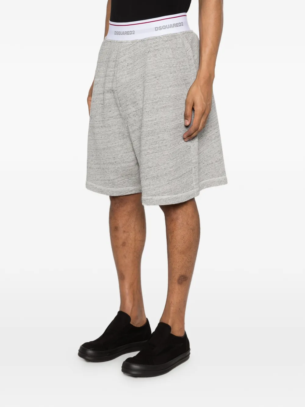 DSQUARED2 Shorts met logo tailleband Grijs