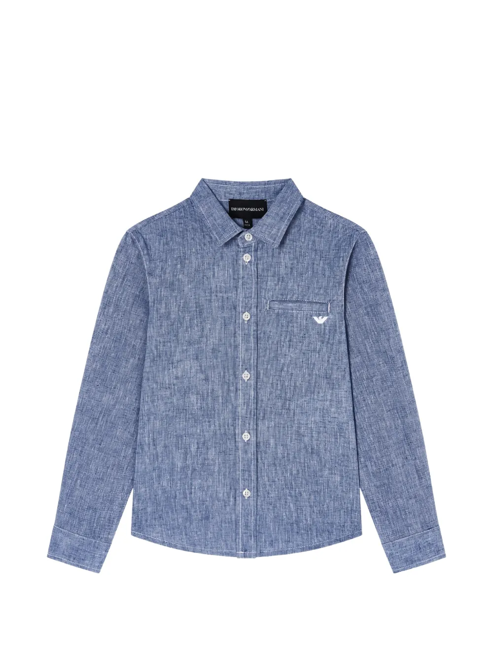 Emporio Armani Kids buttoned long-sleeve shirt - Blu