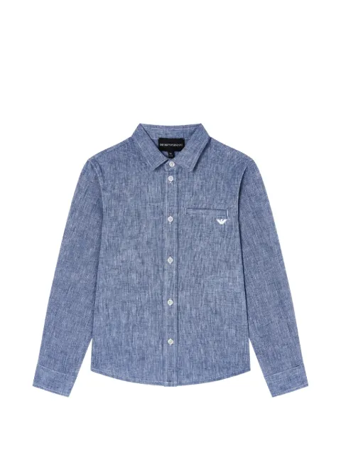Emporio Armani Kids 버튼 긴소매 셔츠