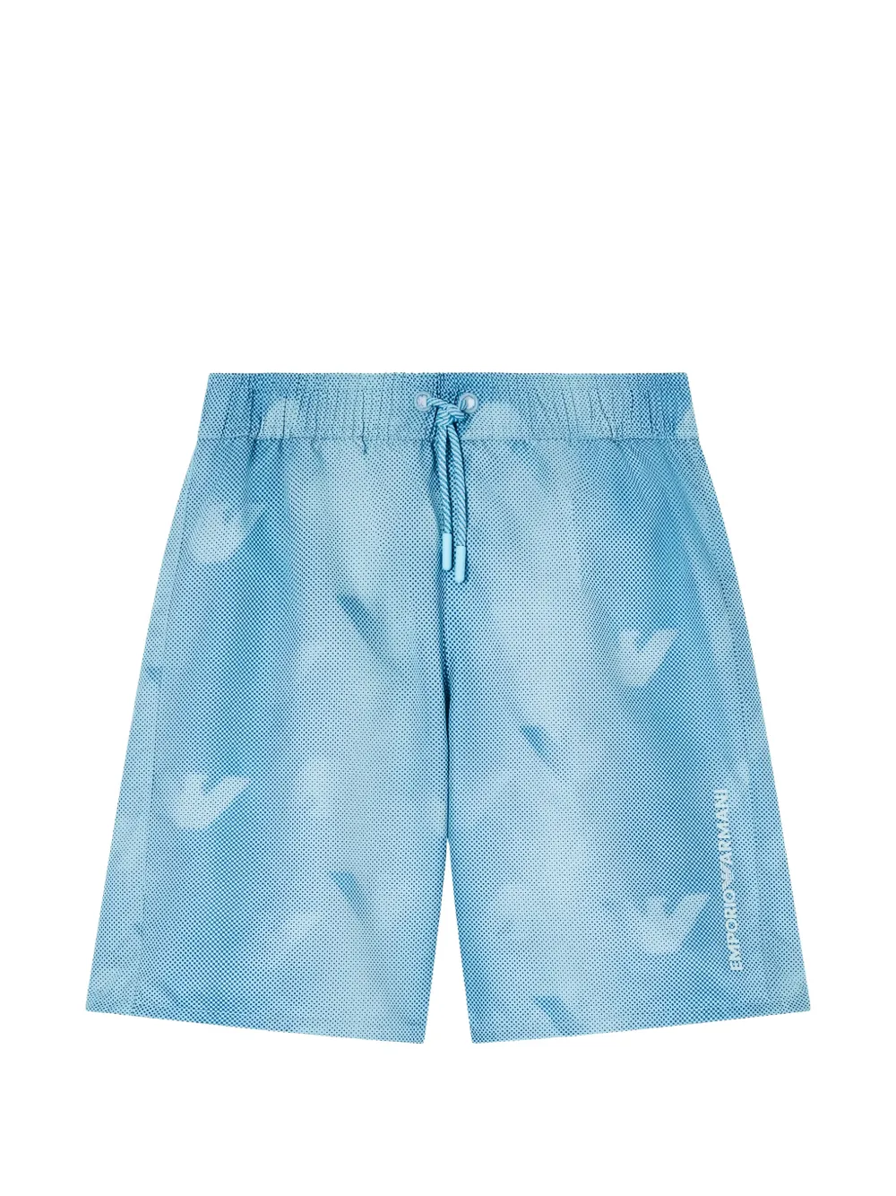 Emporio Armani Kids bird-print shorts - Blu