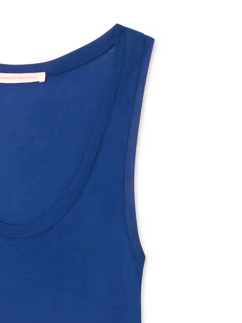 American Vintage Getailleerde tanktop met diepe ronde hals Blauw