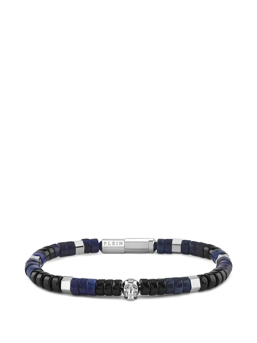 Philipp Plein beaded logo-detail bracelet - Argento