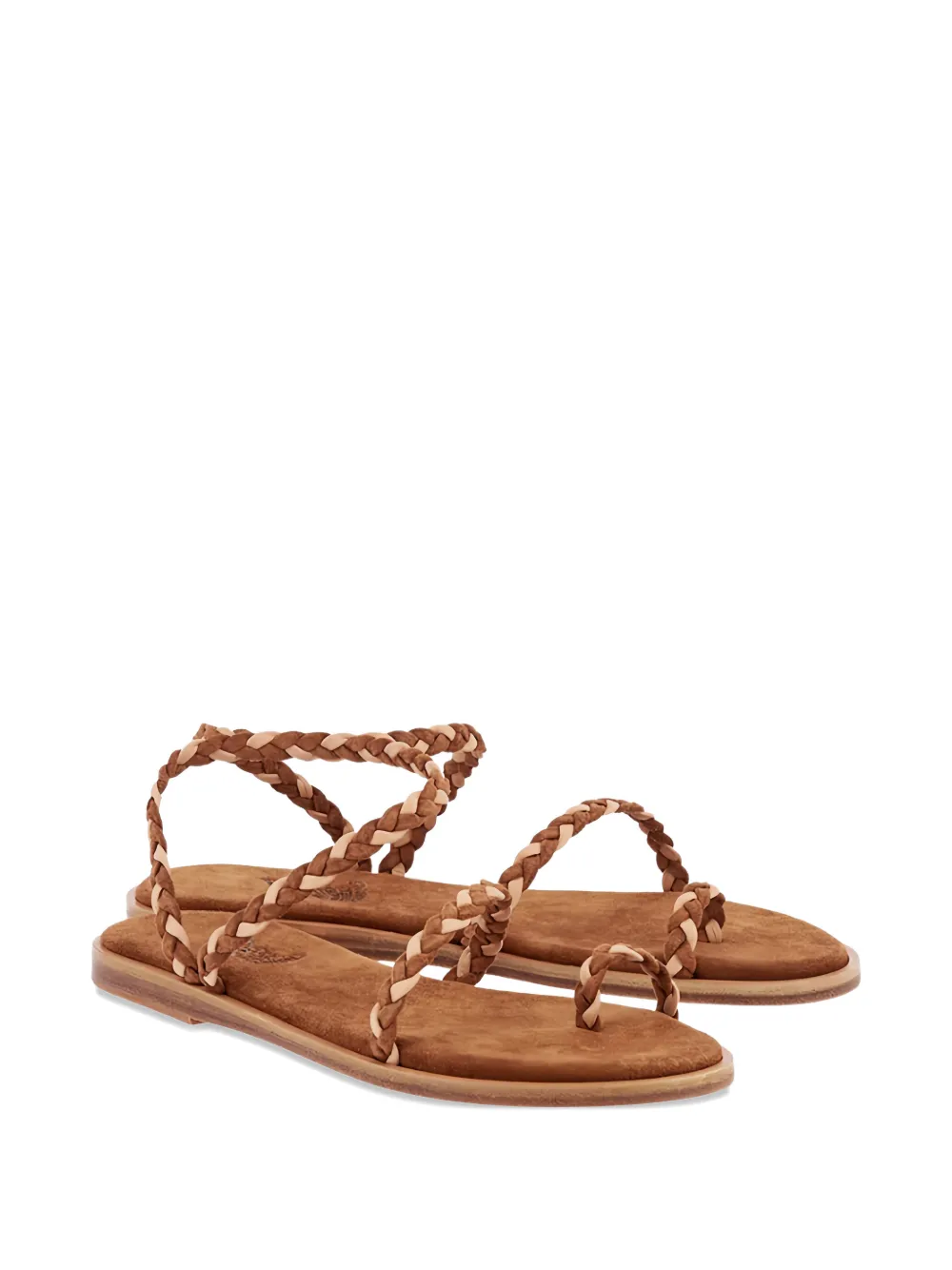 Ancient Greek Sandals Eleftheria sandalen gevlochten bandje Bruin