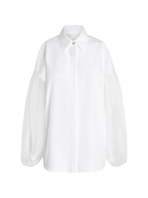 Genny sheer-sleeves shirt