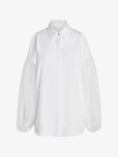 Genny sheer-sleeves shirt