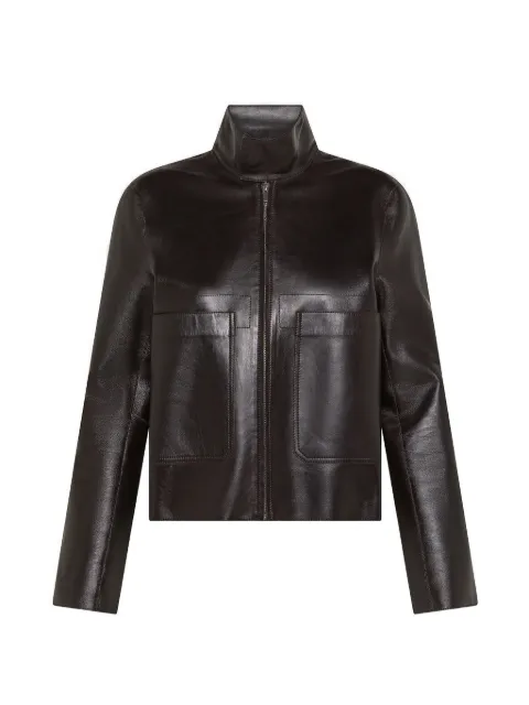 Seventy zip leather jacket