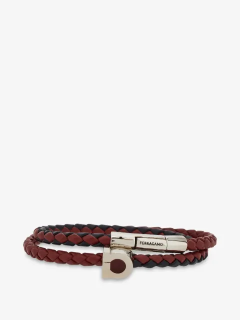 Ferragamo Gancini braided wrap bracelet