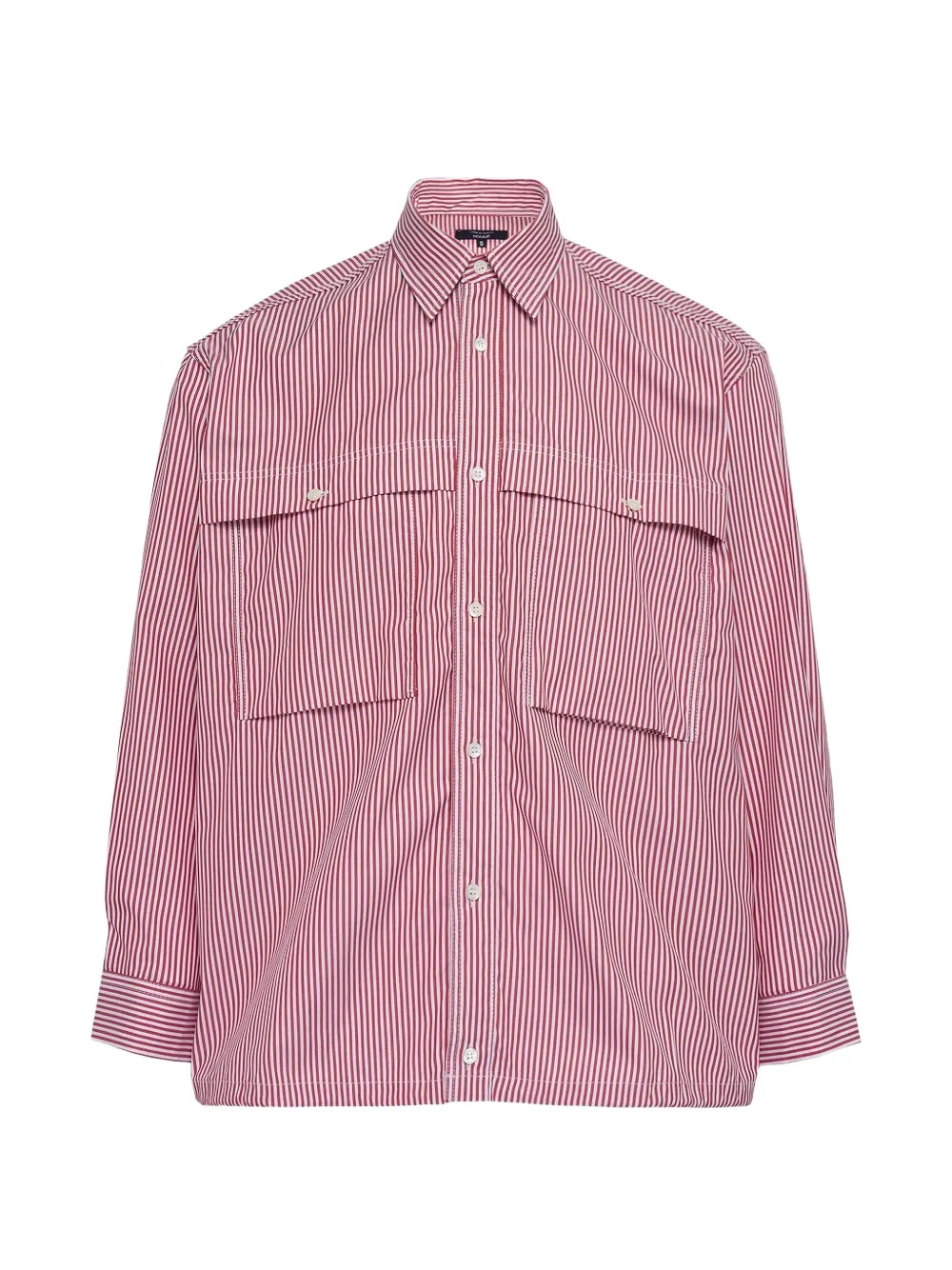 Comme des Garçons Homme Camicia a righe con tasche - Rosso