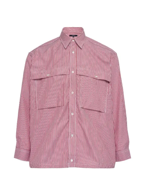 Comme des Garçons Homme camisa a rayas con bolsillo en el pecho