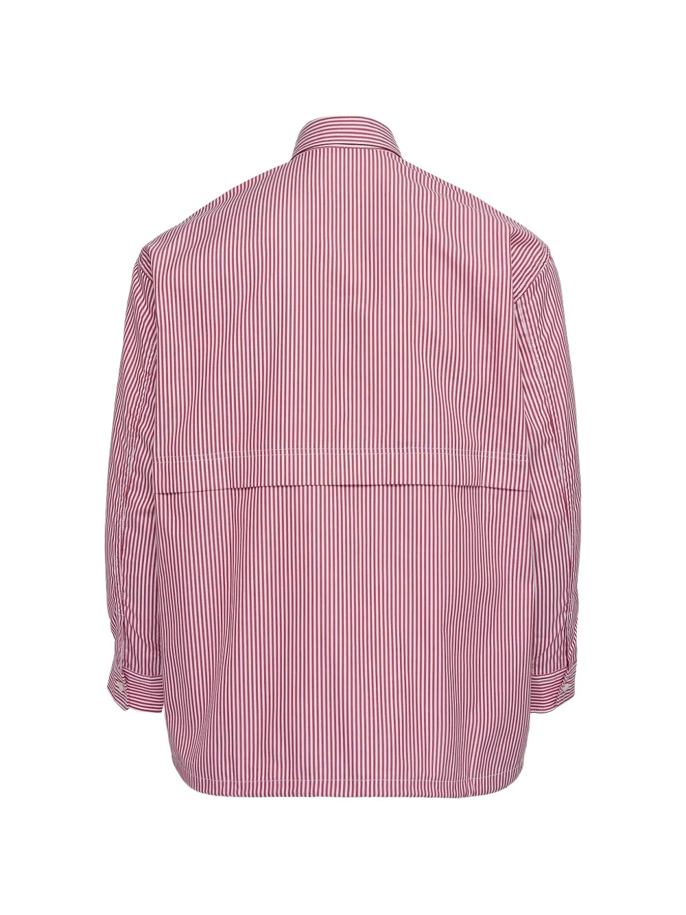 Comme des Garçons Homme Gestreept overhemd met borstzakken Rood
