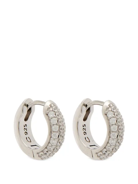 CERNUCCI Iced Pave Micro Huggie earrings