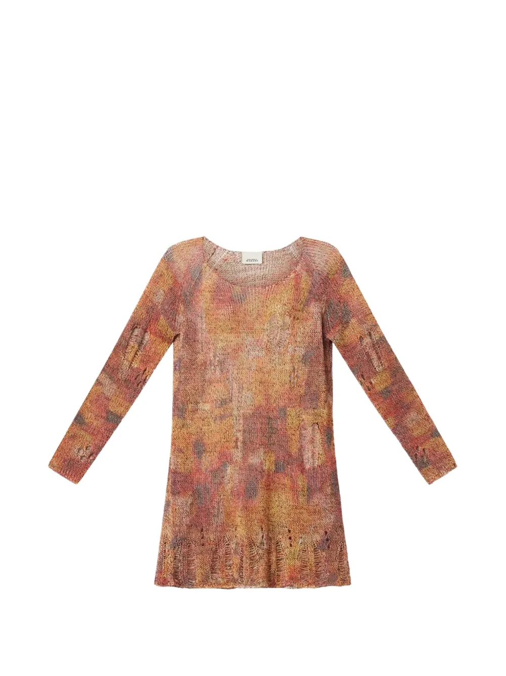 ISABEL MARANT open-knit mini dress - Arancione