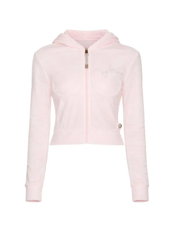 Area Logo-embellished Hoodie in Pink