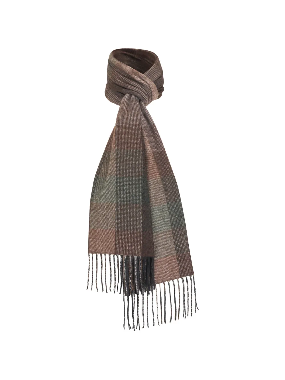 Chelsey Imports check cashmere scarf - Braun