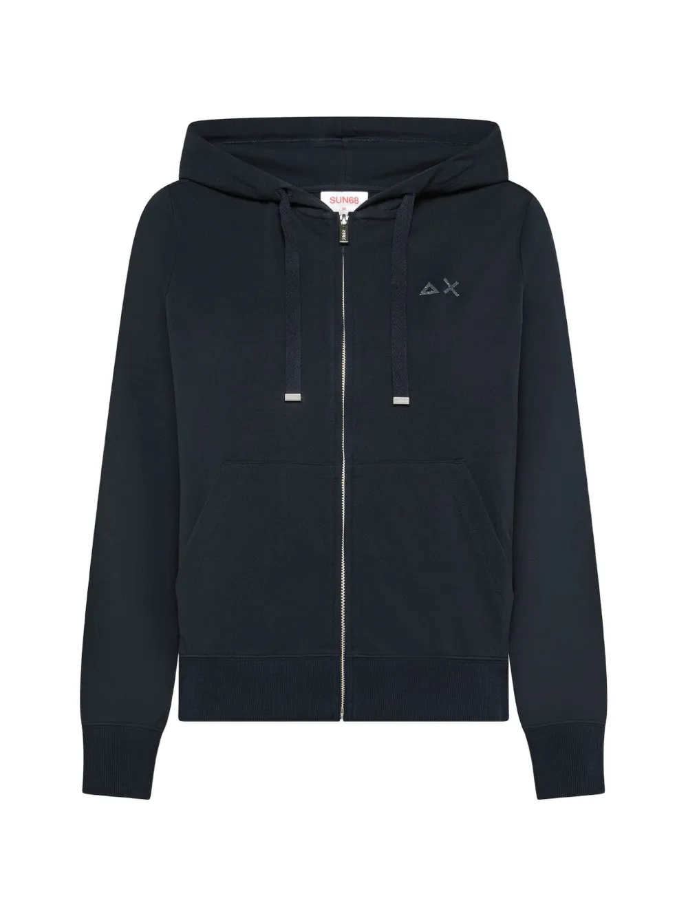 Sun68 logo-detail hoodie - Blu