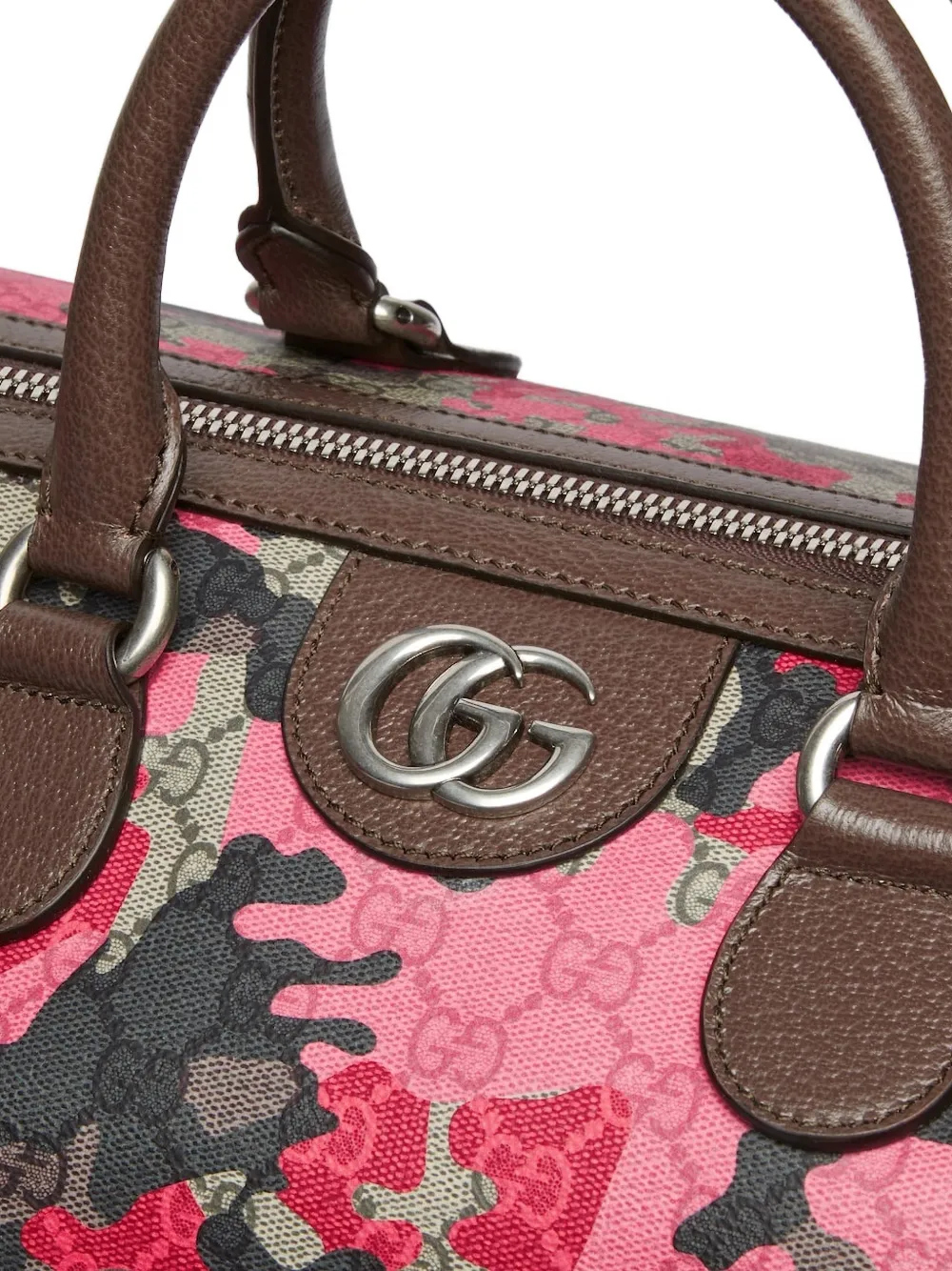 Gucci Medium reistas met GG-patroon Roze