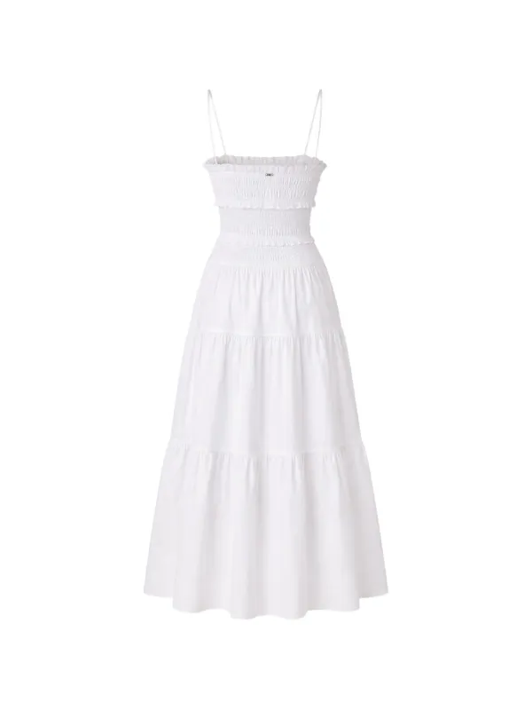 michael kors a line dress Michael Shirred Tiered Maxi | White Size (EU):34 Intricate floral lace and AL:seasonal-reorder a line dress 1960s