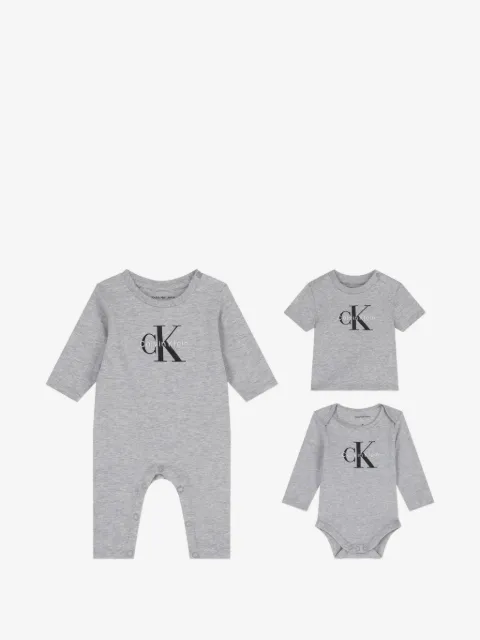 Calvin Klein Kids Newborn logo babygrow set