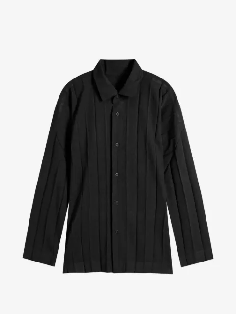 Homme Plissé Issey Miyake camisa plisada manga larga