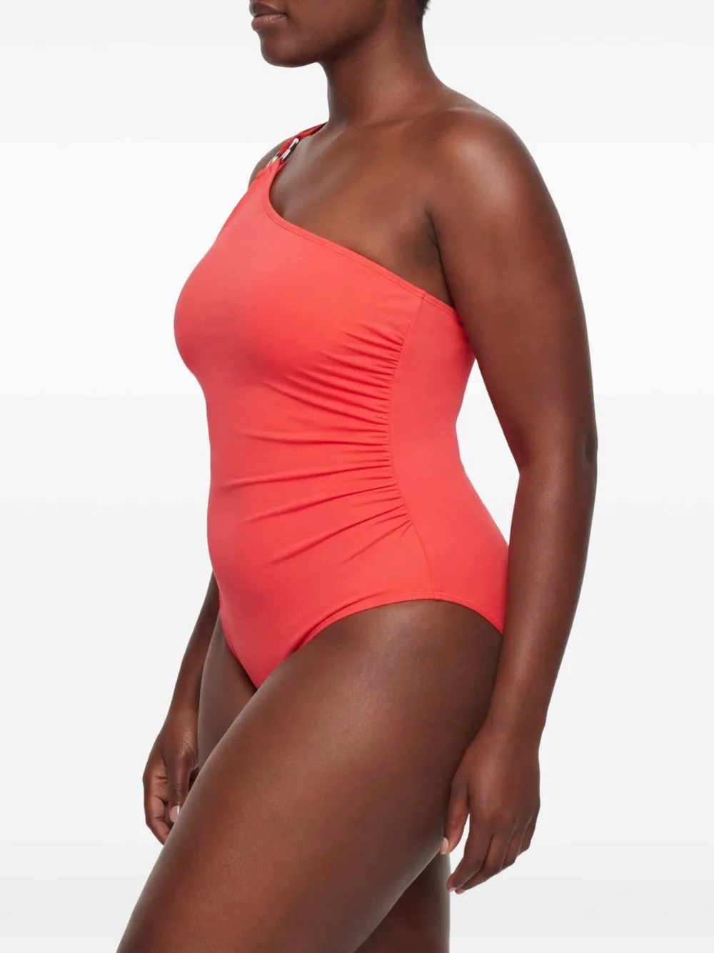 Michael Kors Asymmetrisch badpak met ringdetail Rood