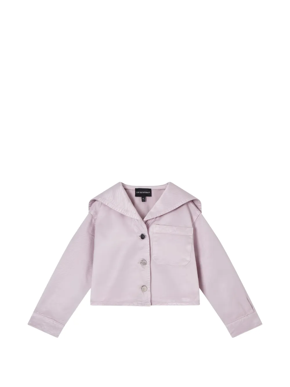 Emporio Armani Kids buttoned cropped jacket - Viola