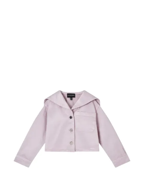 Emporio Armani Kids buttoned cropped jacket