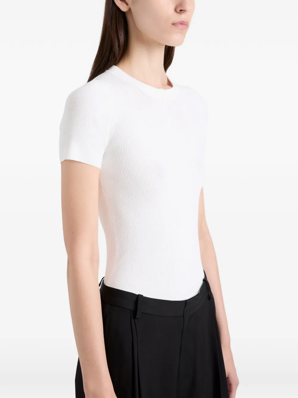 Proenza Schouler Geribbeld T-shirt Wit