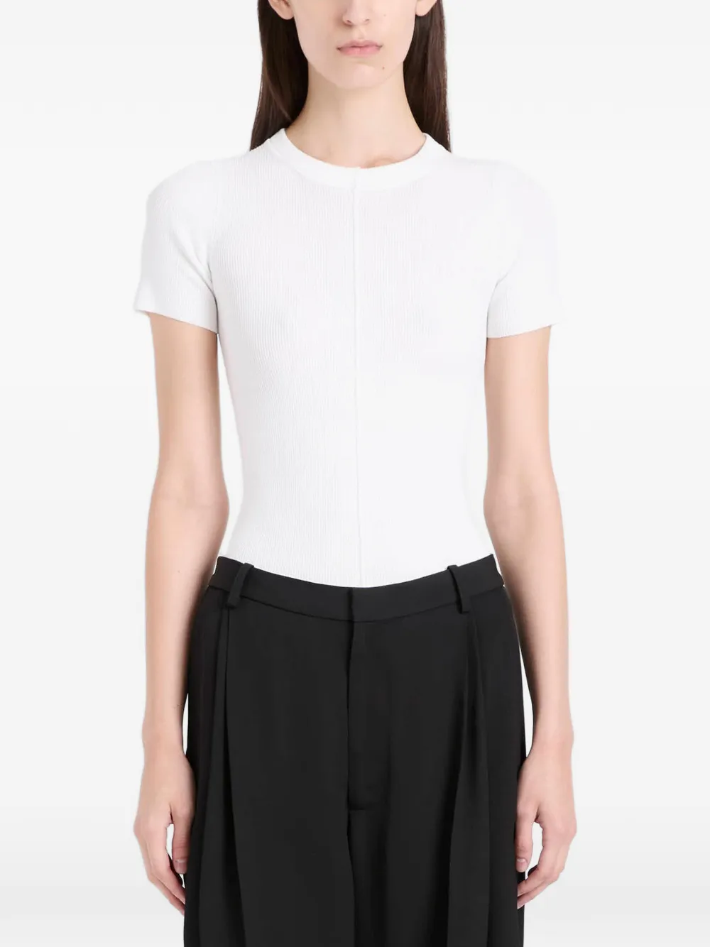 Proenza Schouler Geribbeld T-shirt Wit
