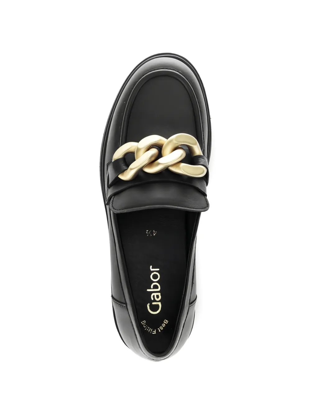  Gabor Chain-detail Loafers - Black 