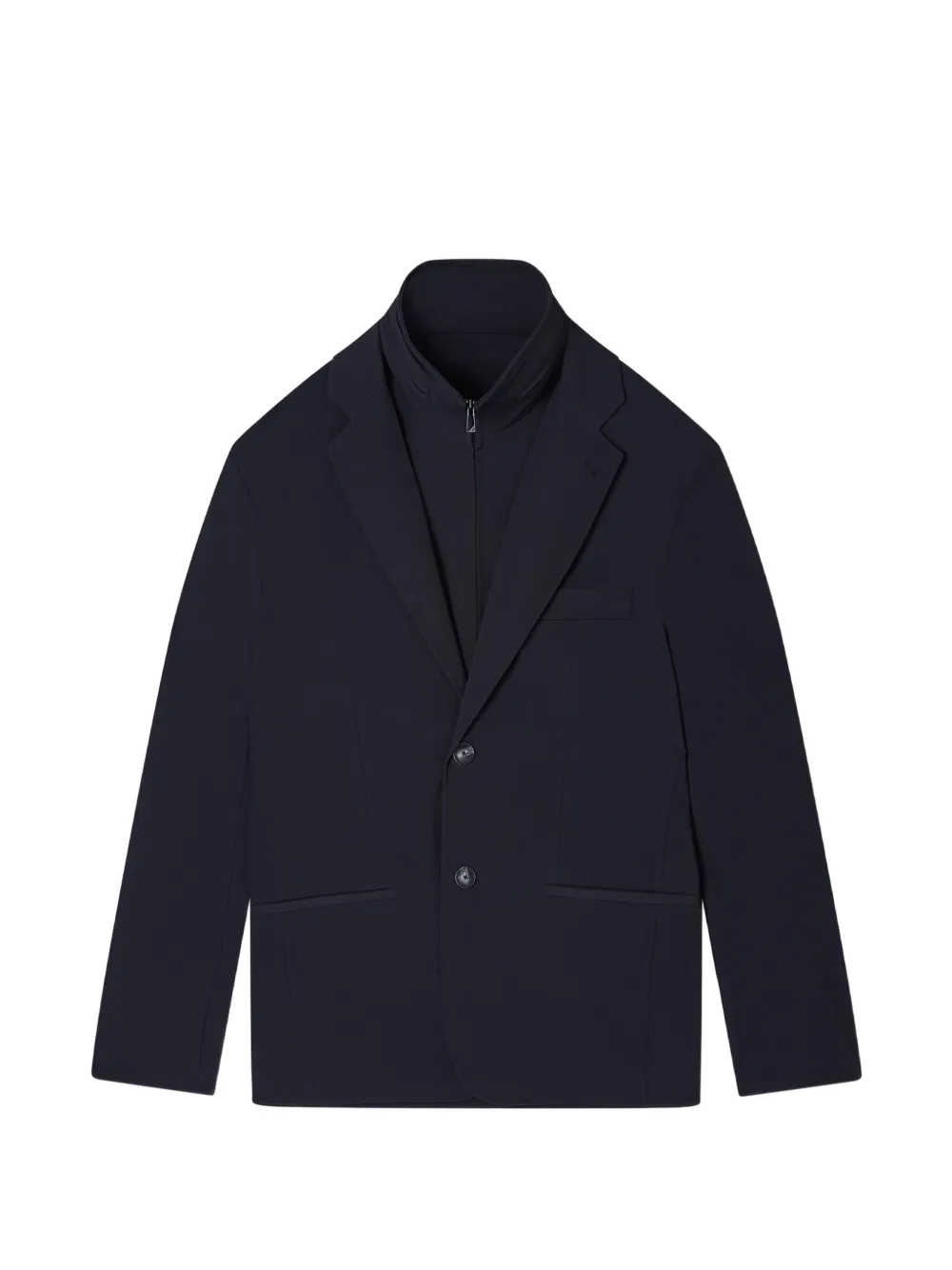 Emporio Armani zip-detail blazer - Blu