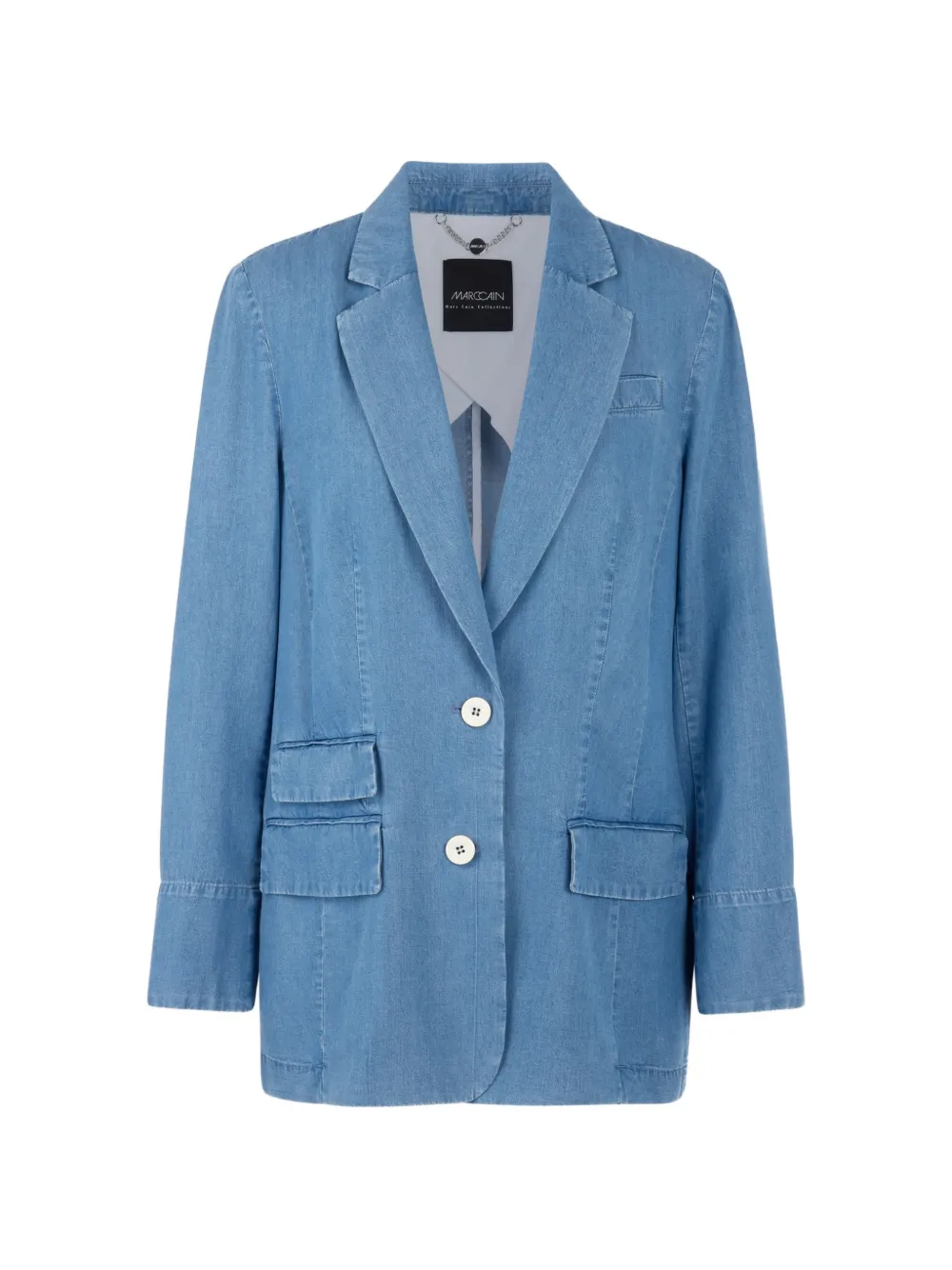 MARCCAIN pocket button oversized blazer - Blu