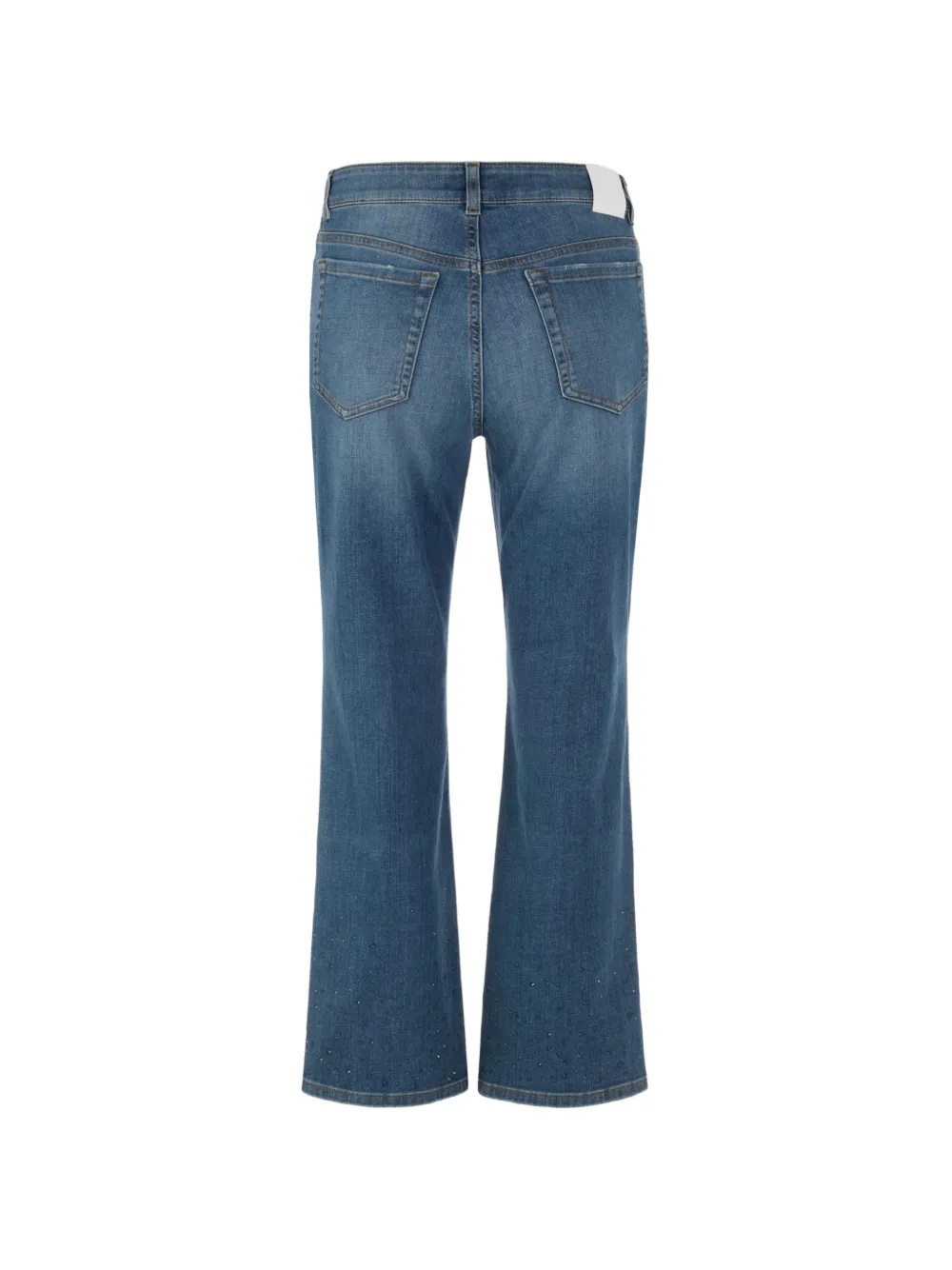  Marccain Forli Flared-leg Embellishments Jeans - Blue 