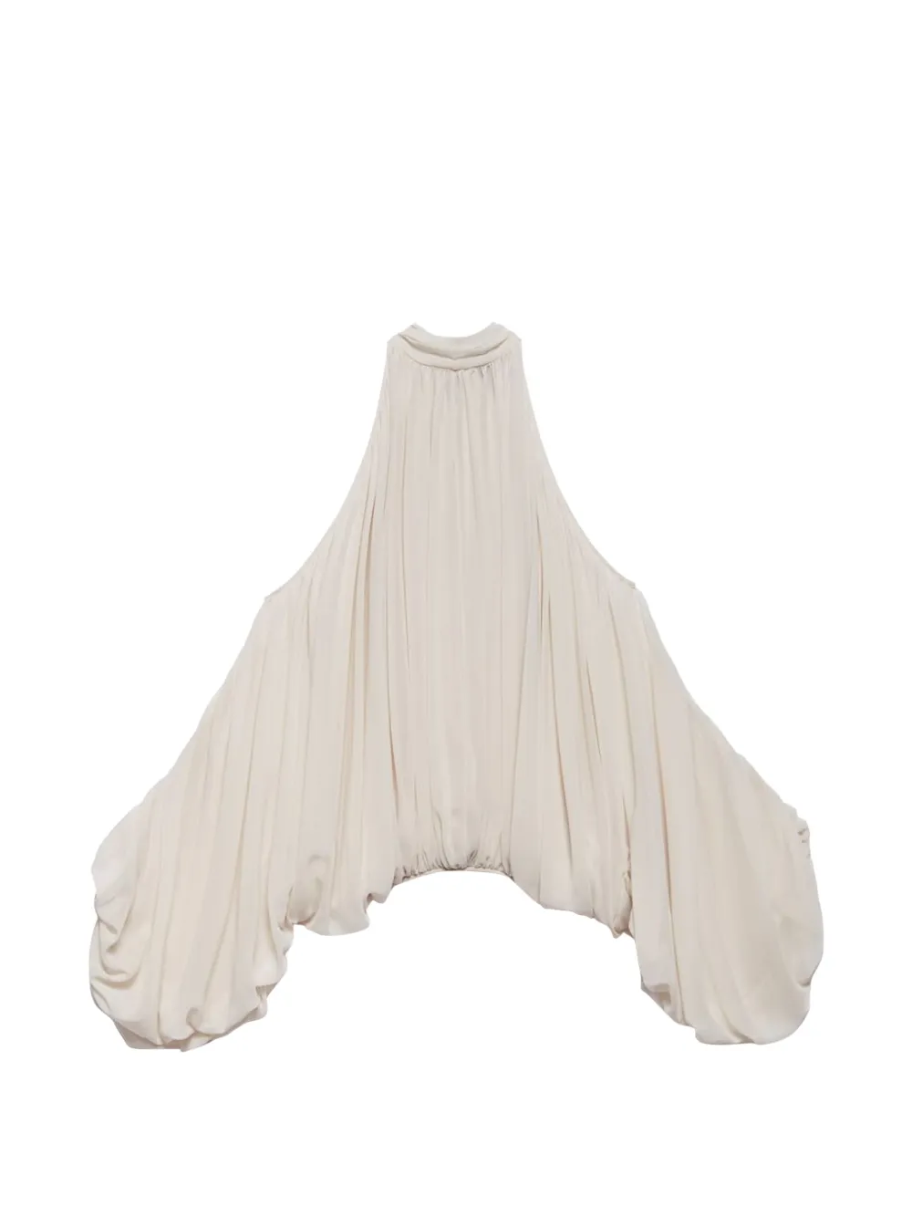 Aniye By tie-neck off-shoulder blouse - Toni neutri