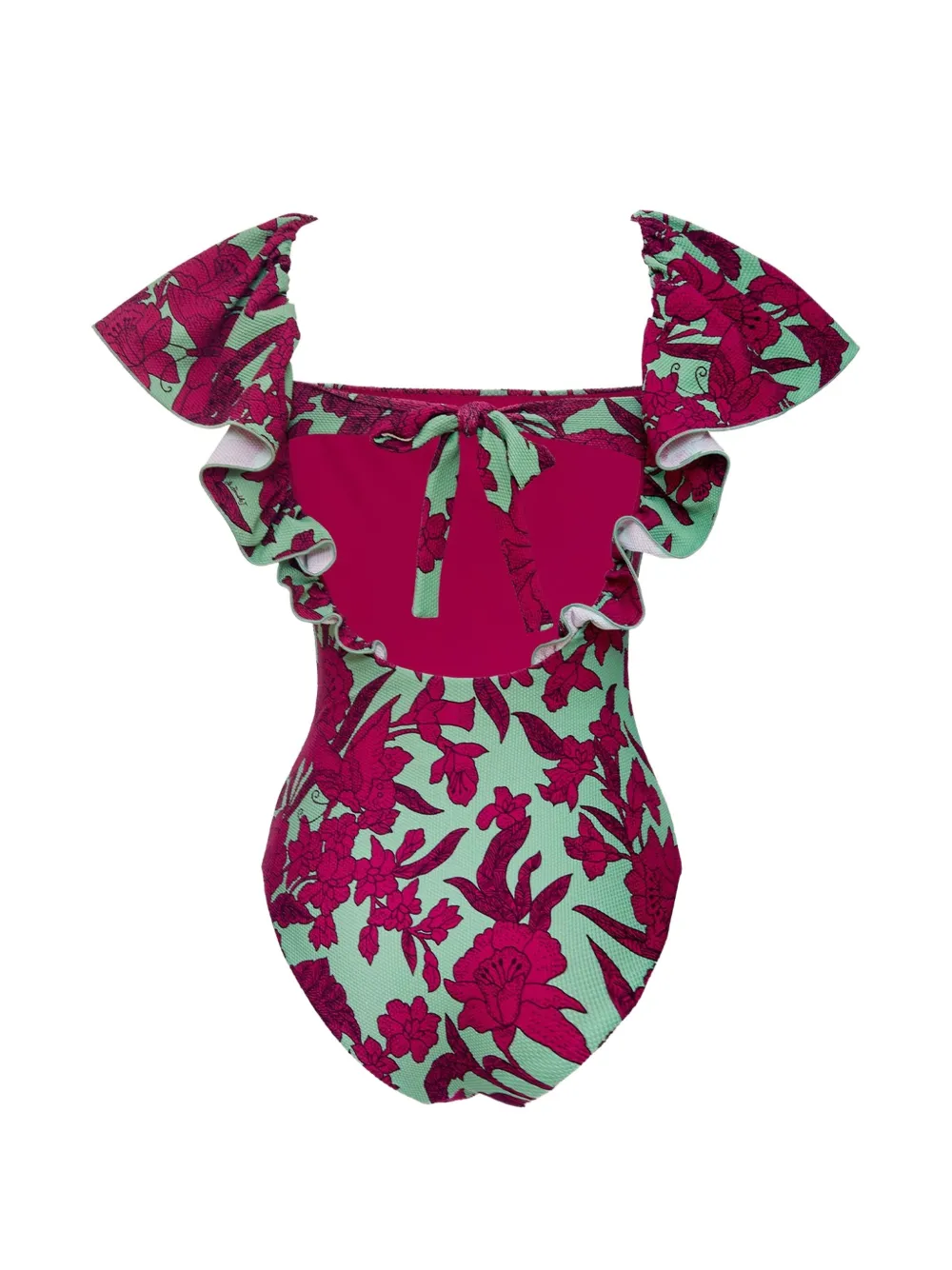 La Doublej Floral-print Swimsuit - Pink 