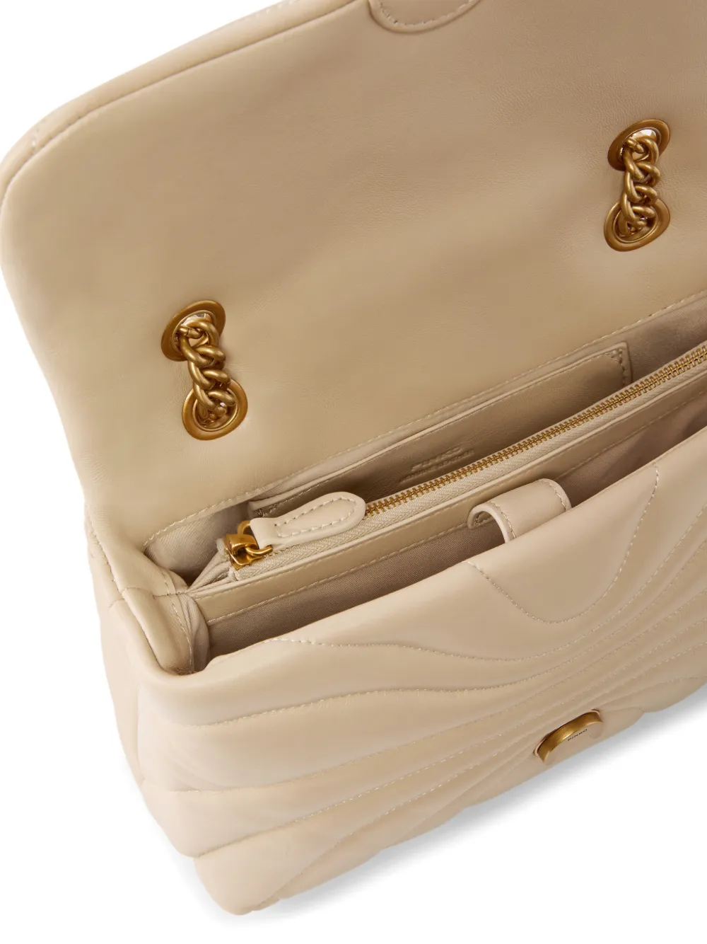 PINKO large Love Bag Puff quilted shoulder bag Beige