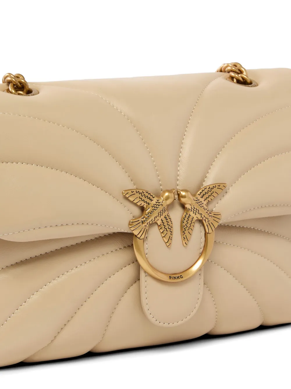 PINKO large Love Bag Puff quilted shoulder bag Beige