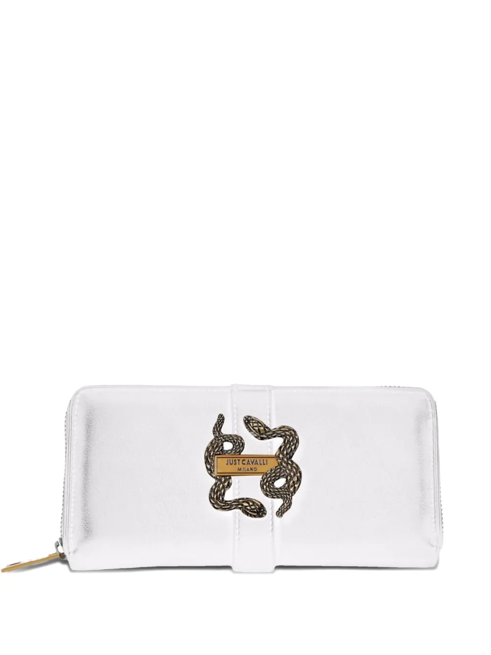 Just Cavalli Embellished Wallet In White