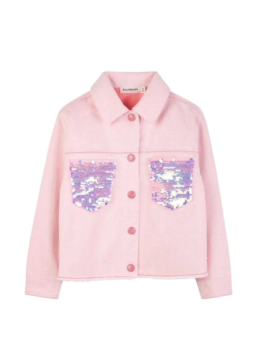Billieblush sequin-embellished chest-pocket jacket - Rosa