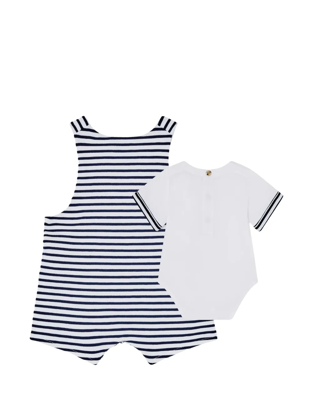 Emporio Armani Kids Gestreepte romper Blauw
