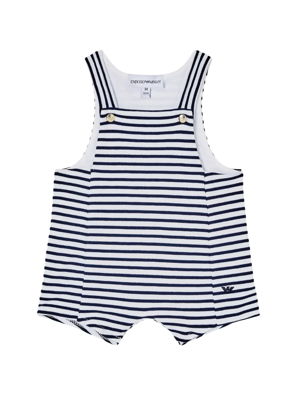 Emporio Armani Kids Gestreepte romper Blauw