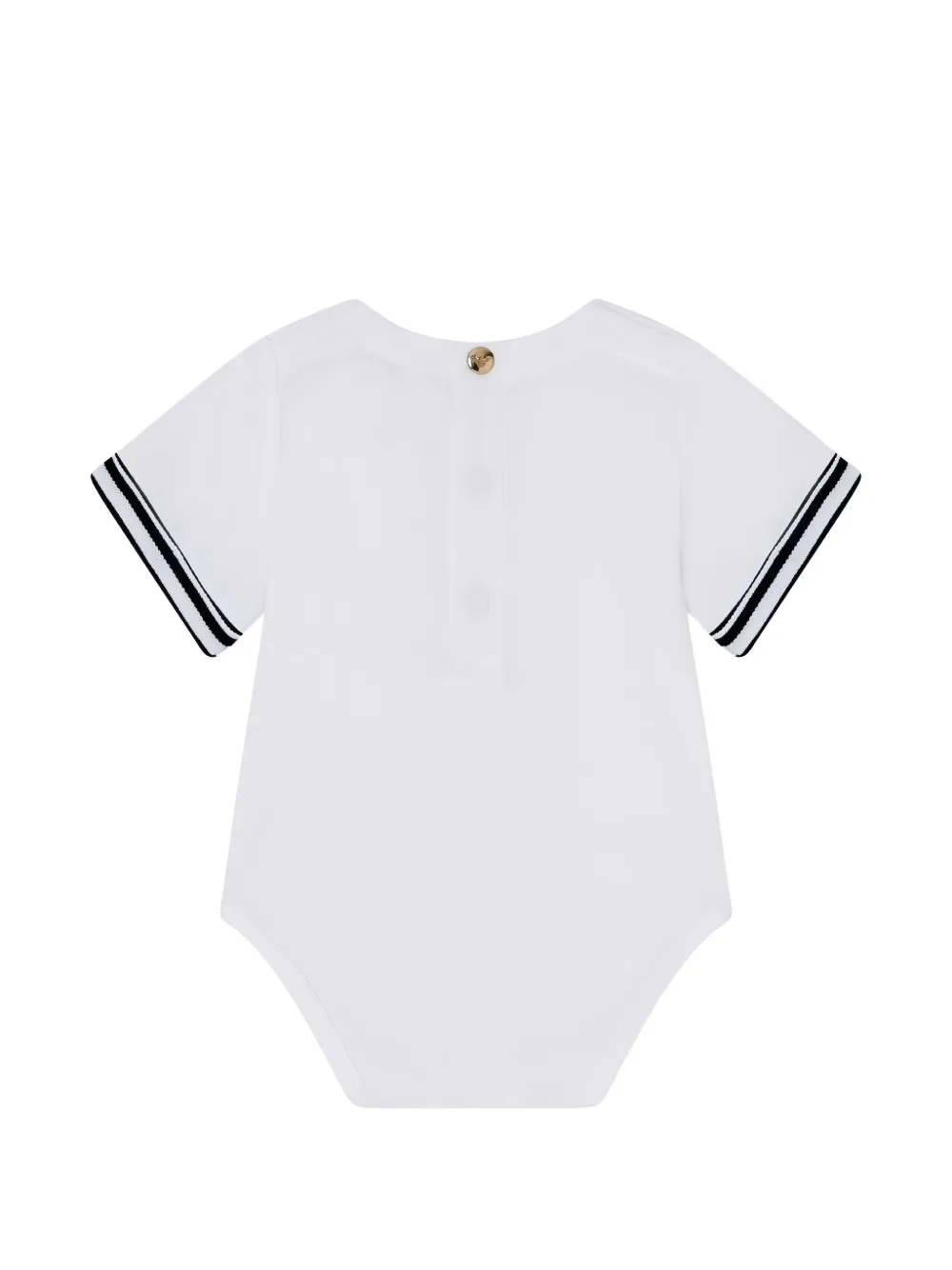Emporio Armani Kids Gestreepte romper Blauw