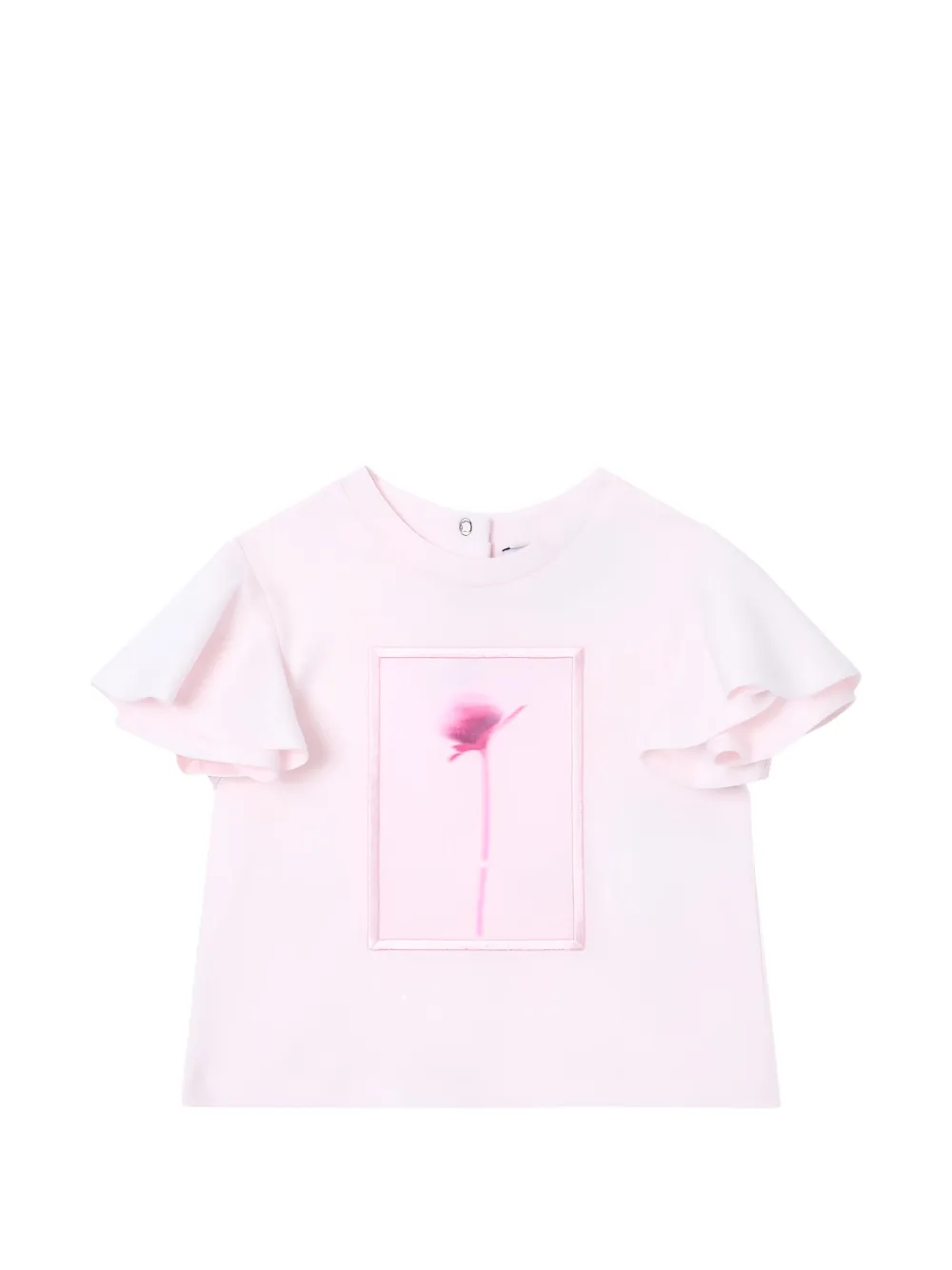Emporio Armani Kids ruffled T-shirt - Rosa