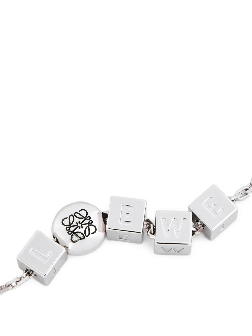  Loewe Logo-detail Necklaces - Silver 