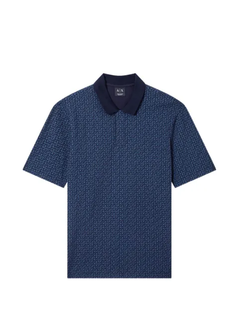 Armani Exchange cotton patterned polo shirt